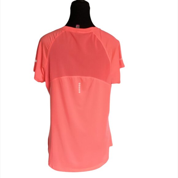 I.FIV5 Gender Neutral Workout Crew Neck Tee LG Electric Orange, Activewear - Picture 2 of 7